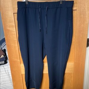 lululemon athletica  Navy Drawstring Cropped Pants